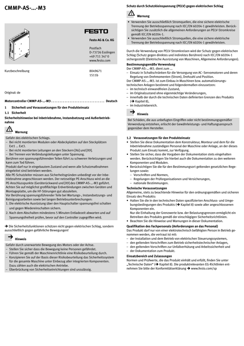 Festo CMMP-AS M3 Series Parts list manual