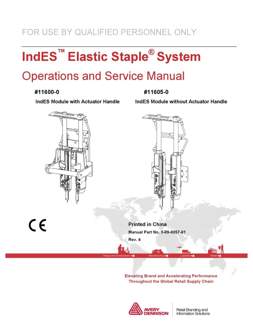 Avery Dennison IndES Elastic Staple 11600-0 Operation and service manual Avery Dennison IndES Elastic Staple 11600-0 Operation and service manual