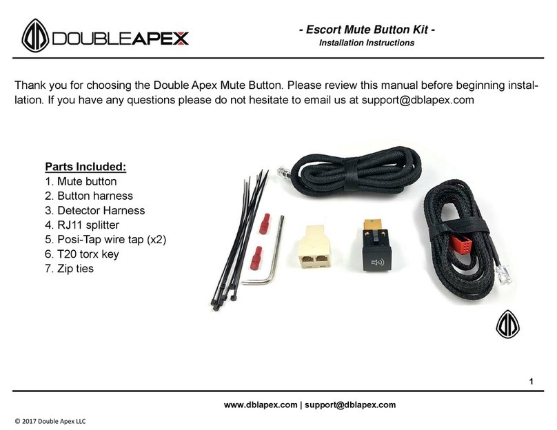 Double Apex Escort Mute Button installation instructions
