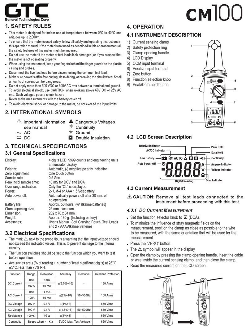 General Technologies Corp CM100 quick start guide