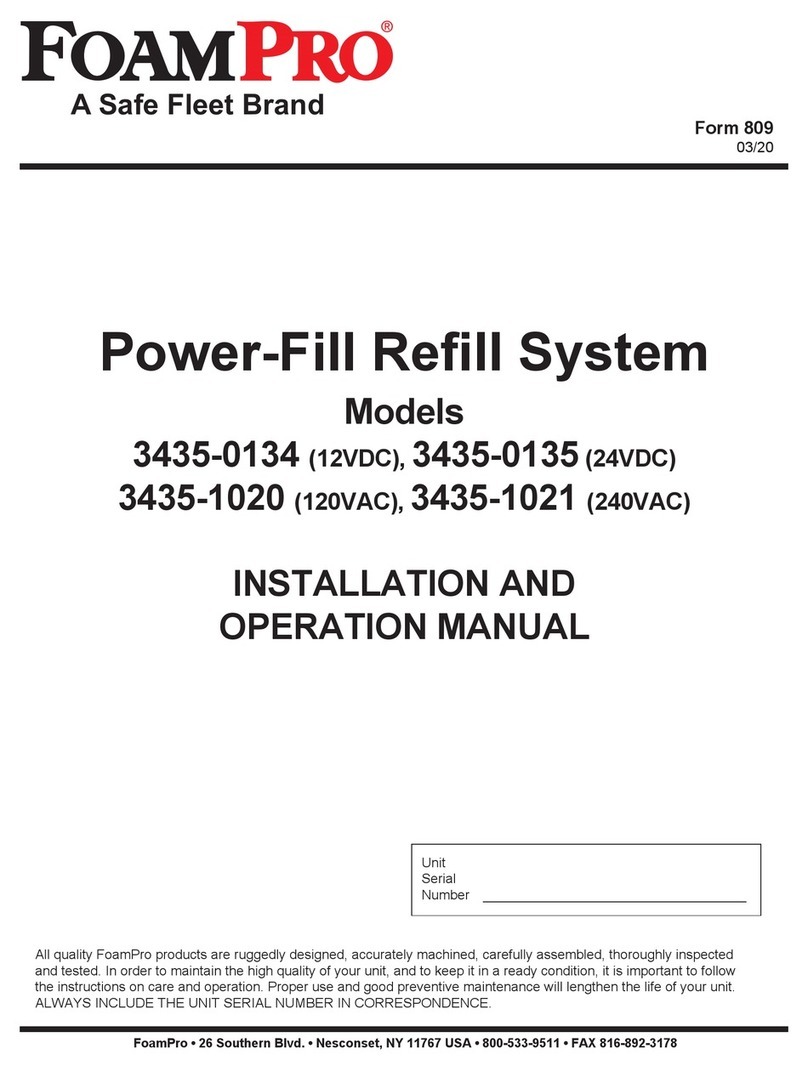 Safe Fleet FoamPro 3435-0134 Installation and operation manual