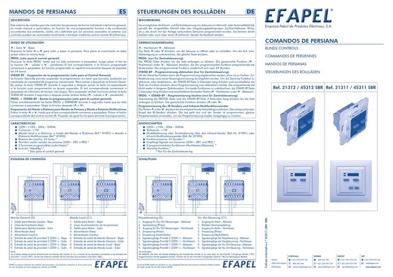 Efapel 45312 SBR User manual