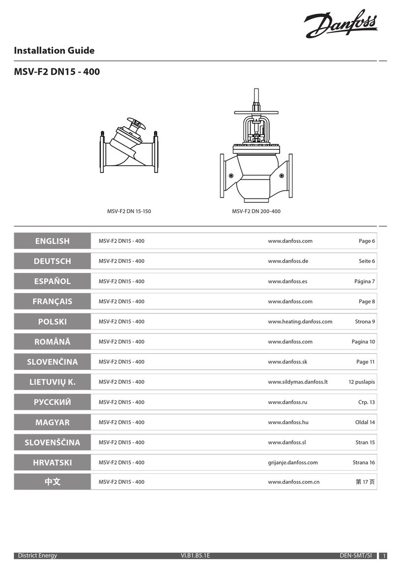 Danfoss MSV-F2 DN15 - 400 User manual Danfoss MSV-F2 DN15 - 400 User manual