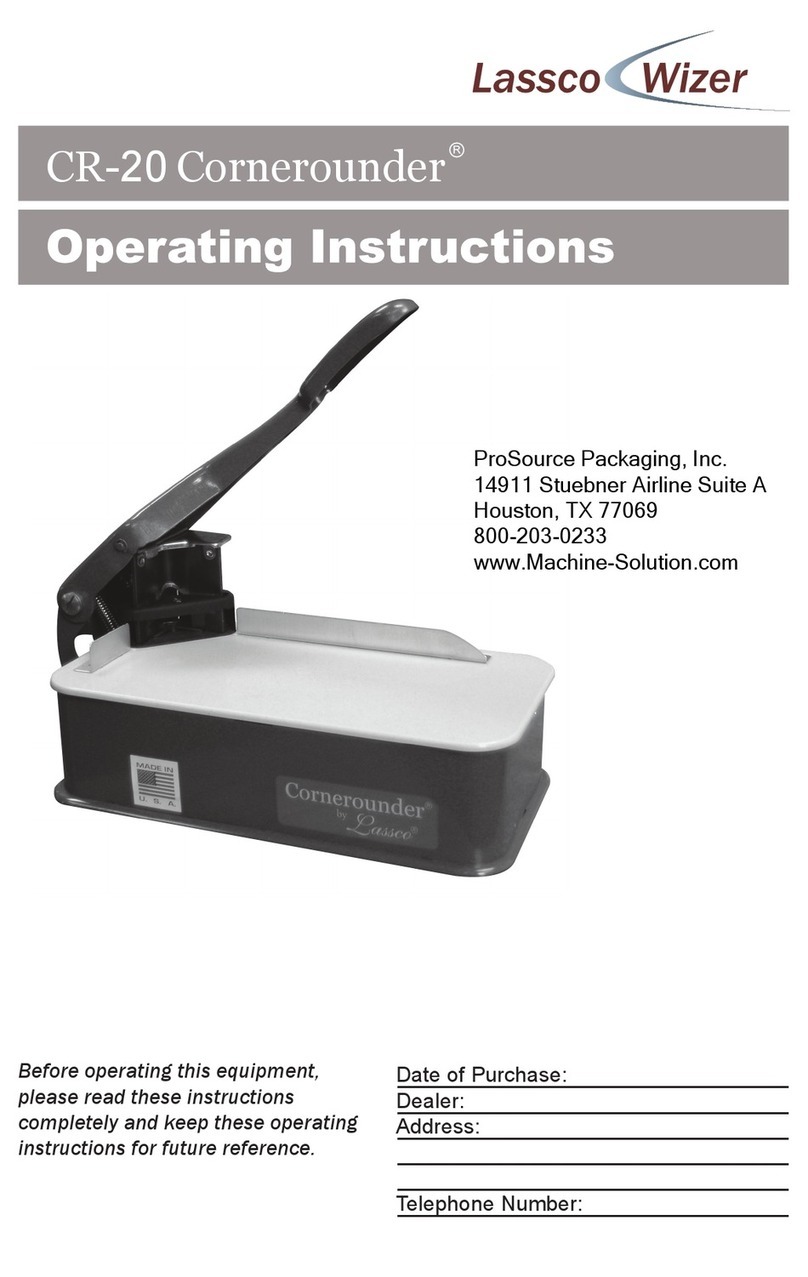 Lassco Wizer CR-20 Cornerounder operating instructions