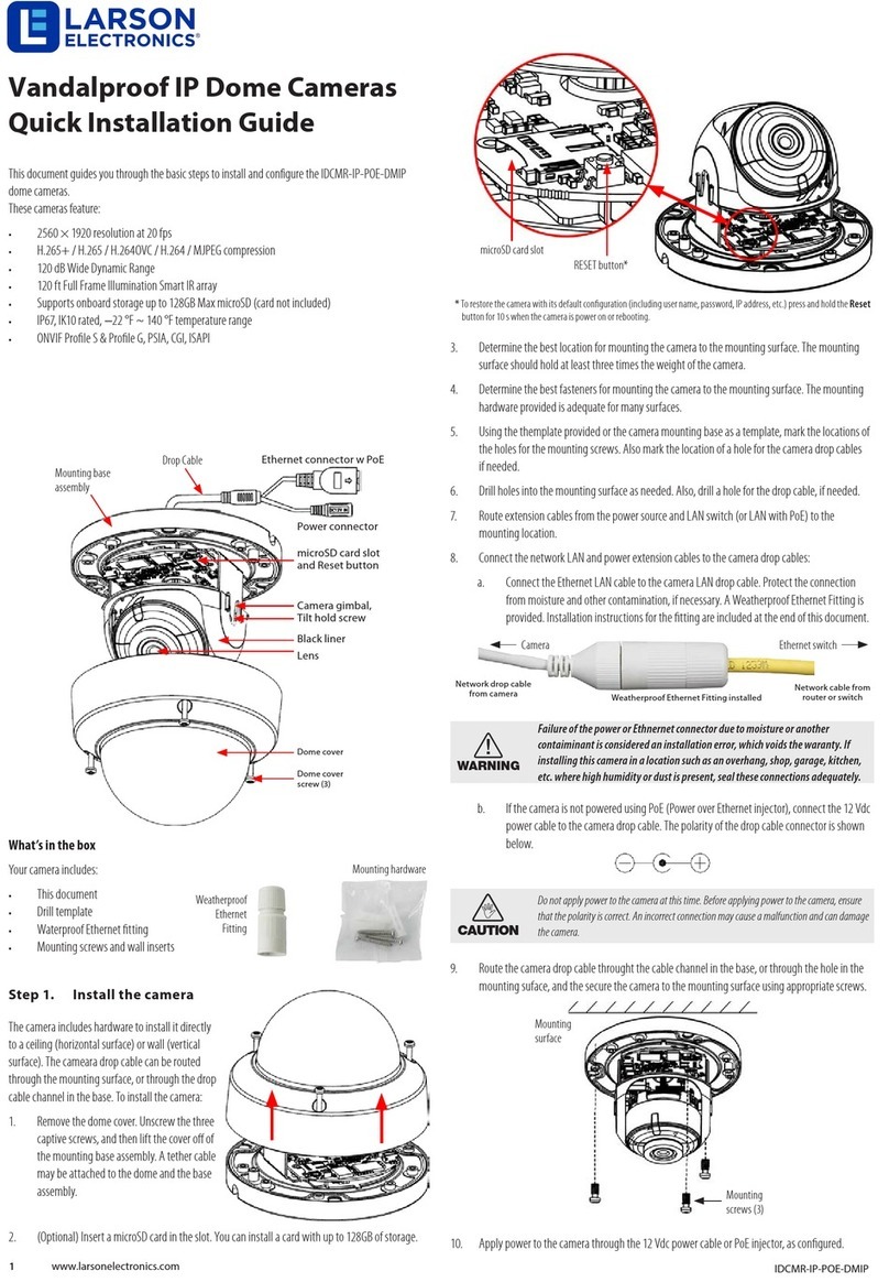 Larson Electronics IDCMR-IP-POE-DMIP Quick installation guide