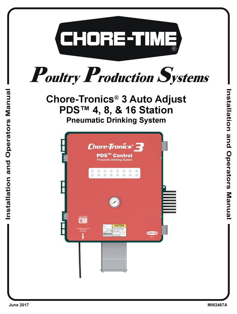 Chore-Time Chore-Tronics 3 Auto Adjust PDS 4 Station Installation and operator's manual