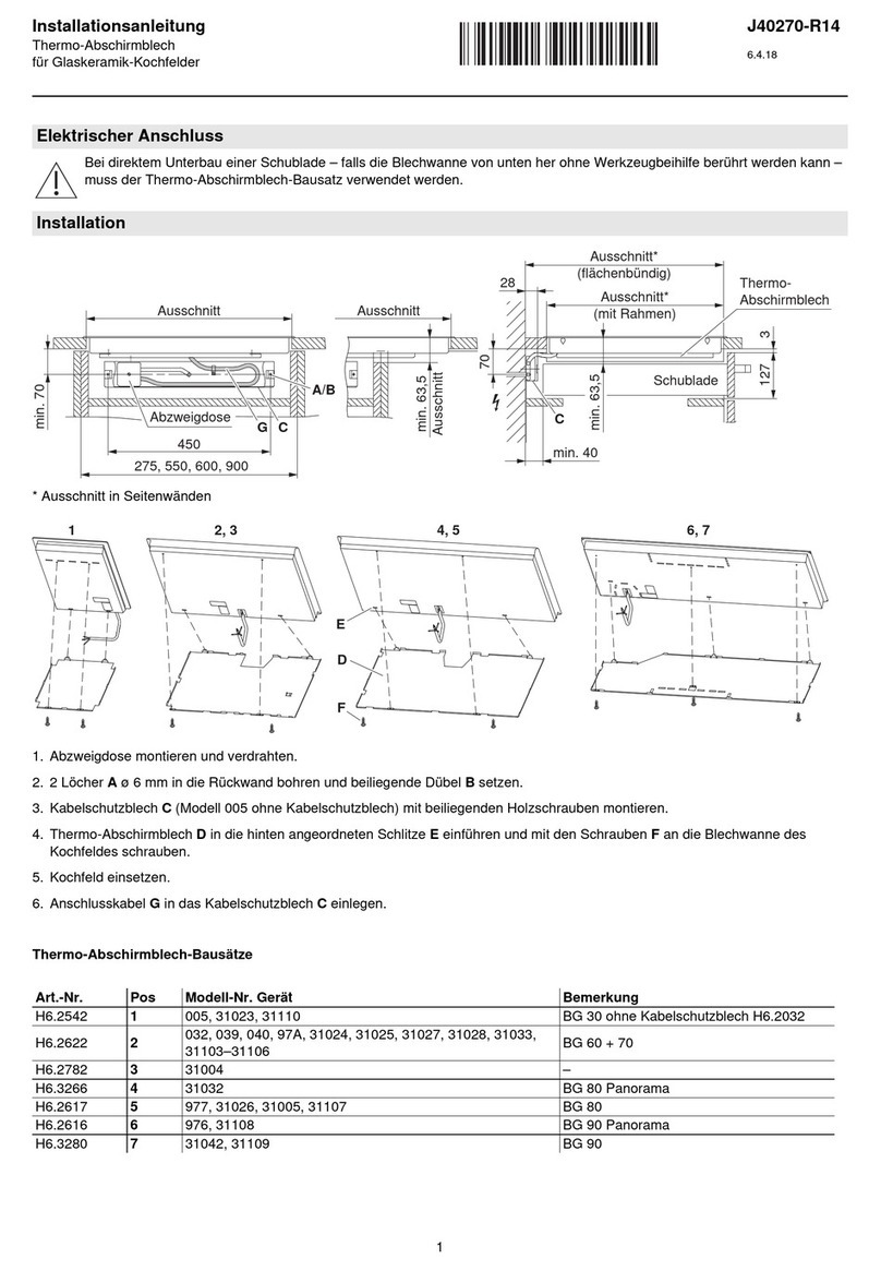 V-ZUG H6.2622 installation instructions