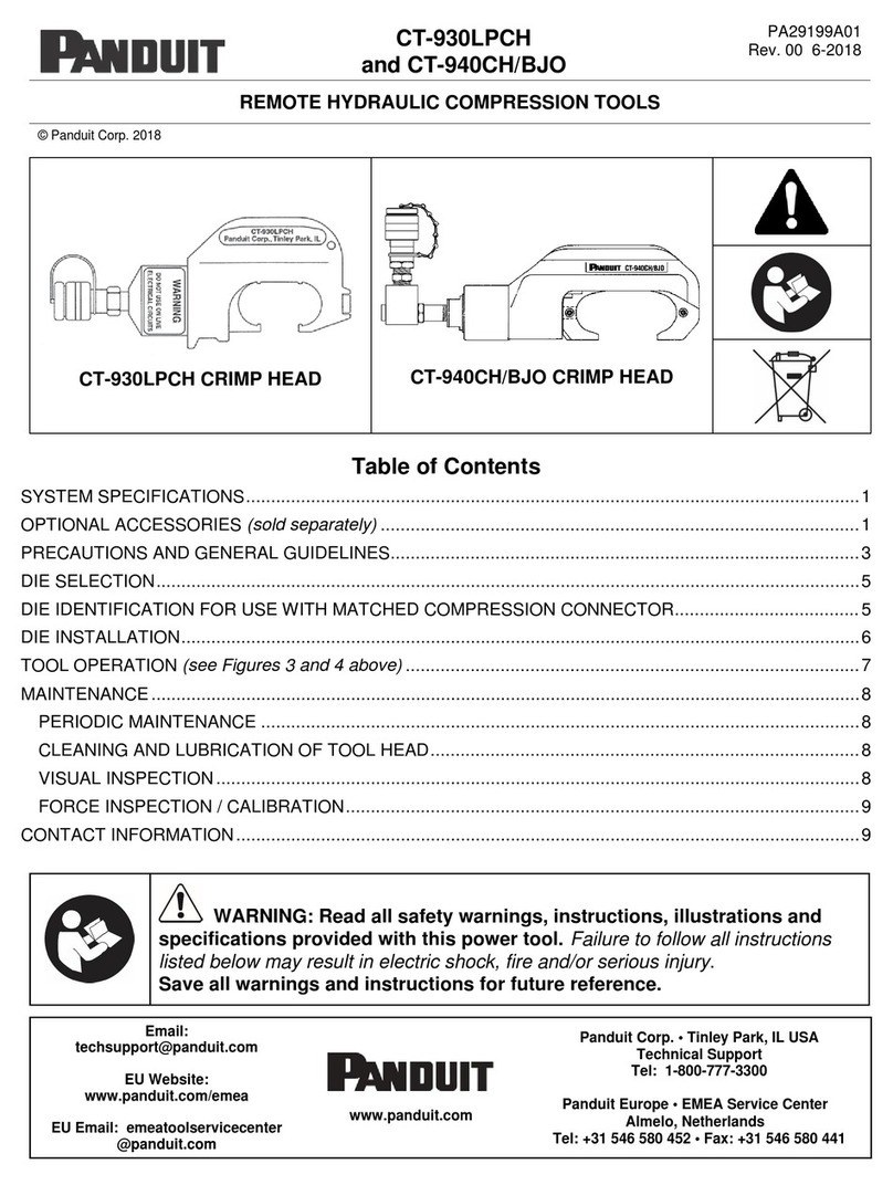 Panduit CT-930LPCH Operation manual