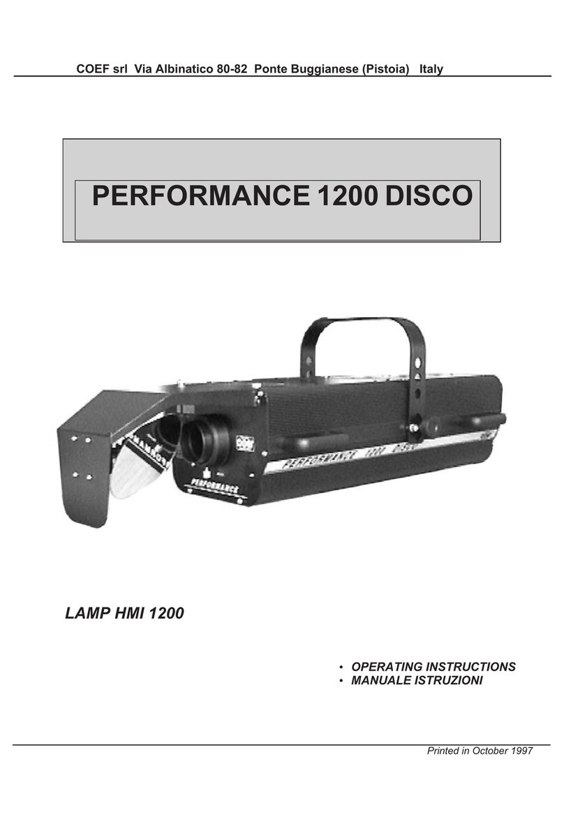 COEF PERFORMANCE 1200 DISCO operating instructions