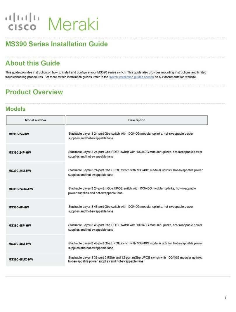 Cisco MERAKI MS390-24-HW installation guide