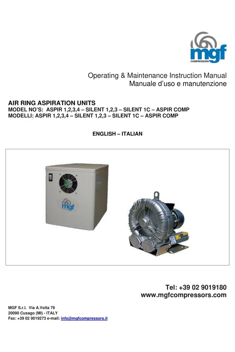 MGF ASPIR Series Operating & maintenance instruction manual