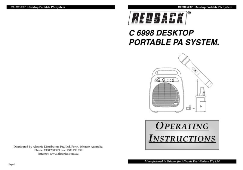 Redback C 6998 User manual