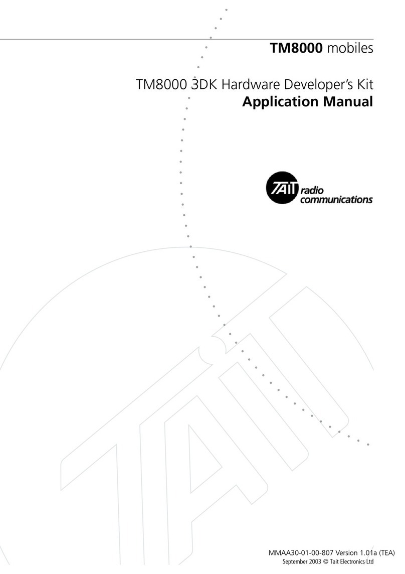 Tait TM8000 Series Instructions for use Tait TM8000 Series Instructions for use