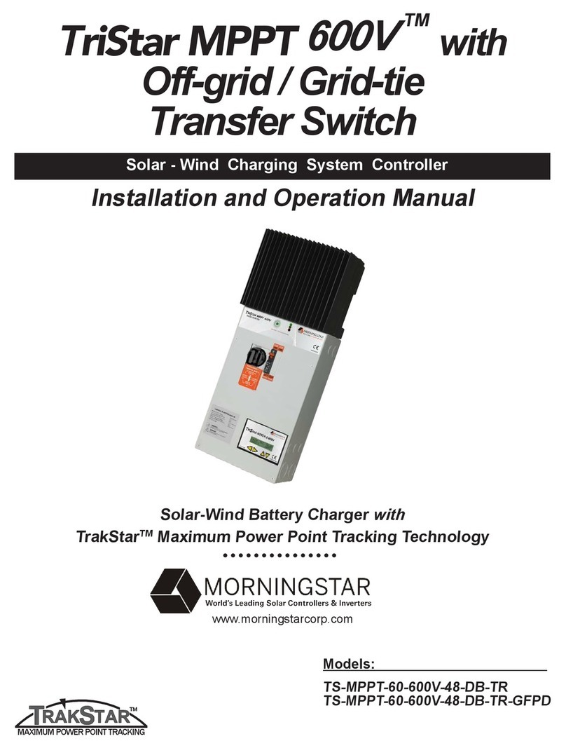Morningstar TriStar MPPT 600V Installation and operation manual