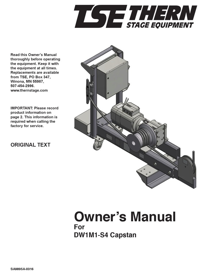 Thern Stage Equipment DW1M1-S4 owner's manual