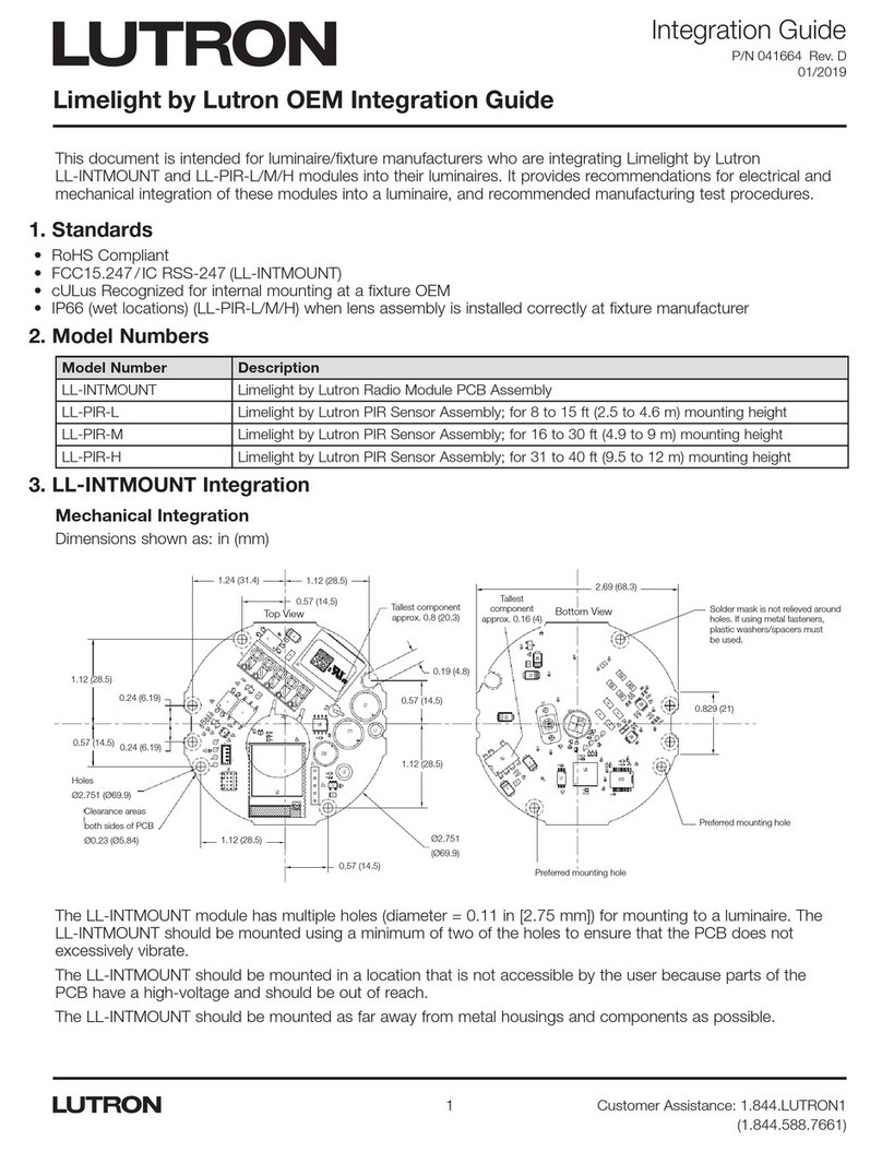Lutron Electronics LL-INTMOUNT Integration guide