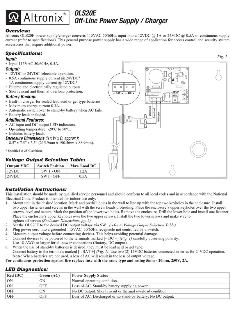 Altronix OLS20E User manual