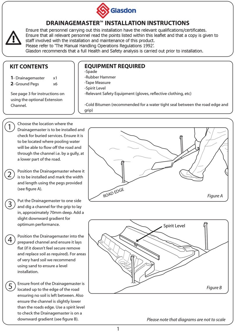 Glasdon DRAINAGEMASTER installation instructions