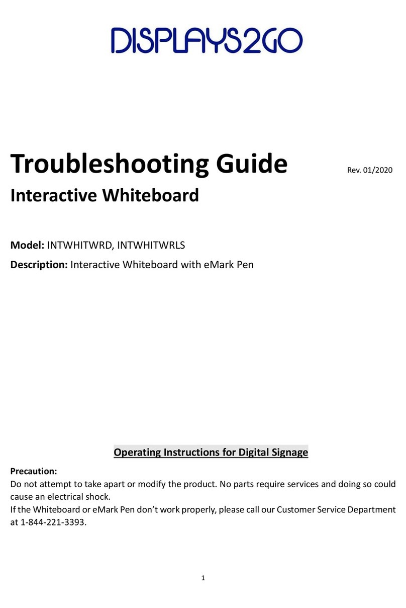 Displays2go INTWHITWRD troubleshooting guide