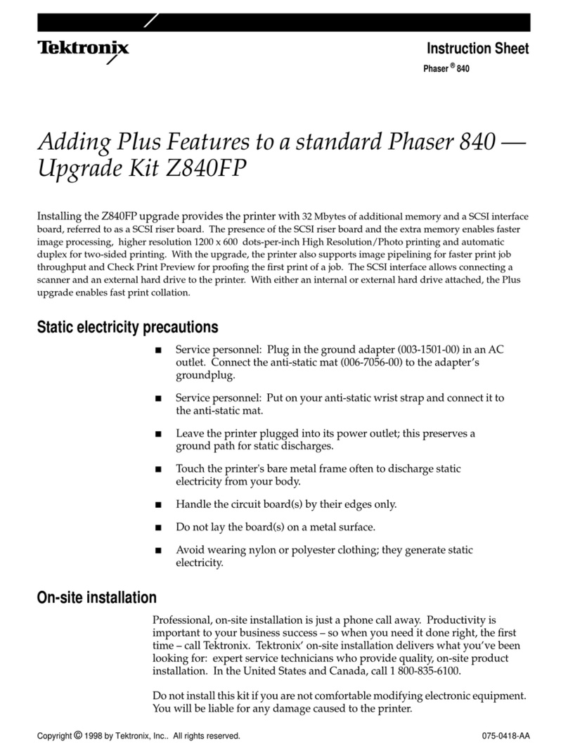 Tektronix Phaser 840 User manual