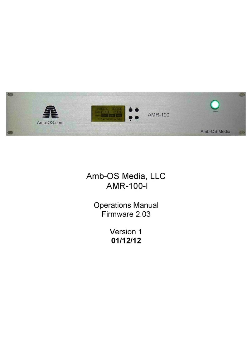 Amb-OS Media AMR-100I User manual