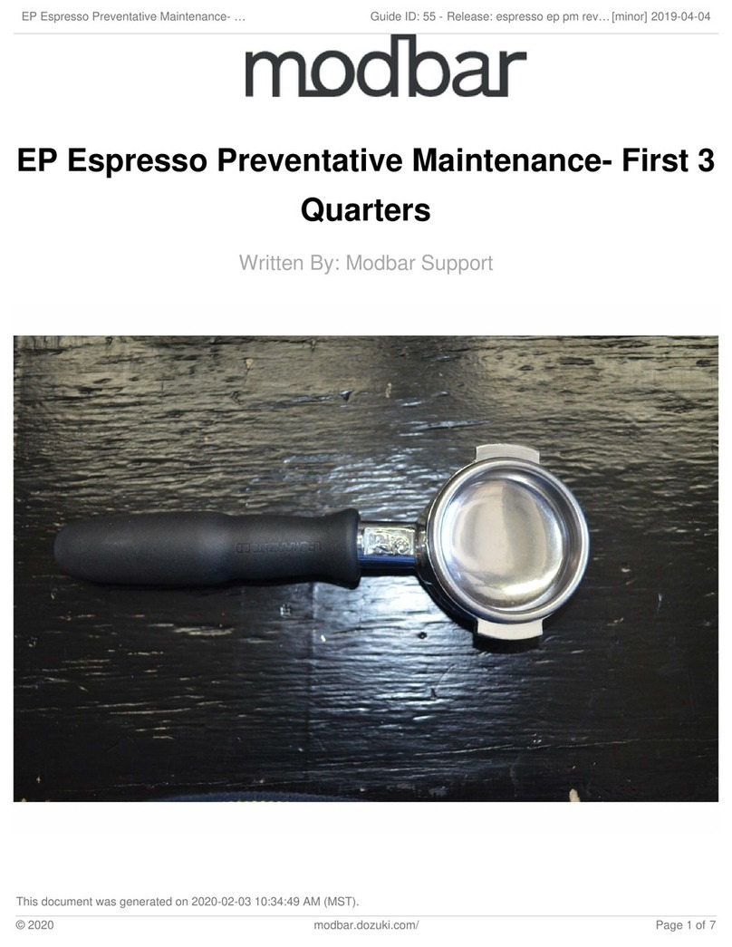 modbar EP Espresso Series manual