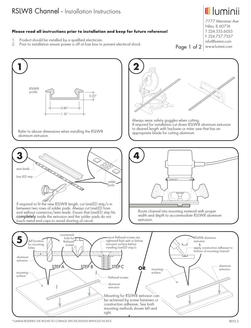 luminii RSLW8 Channel User manual