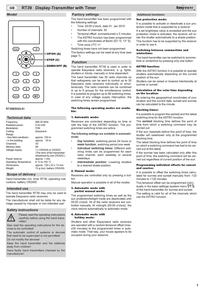 Eldat RT39 User manual
