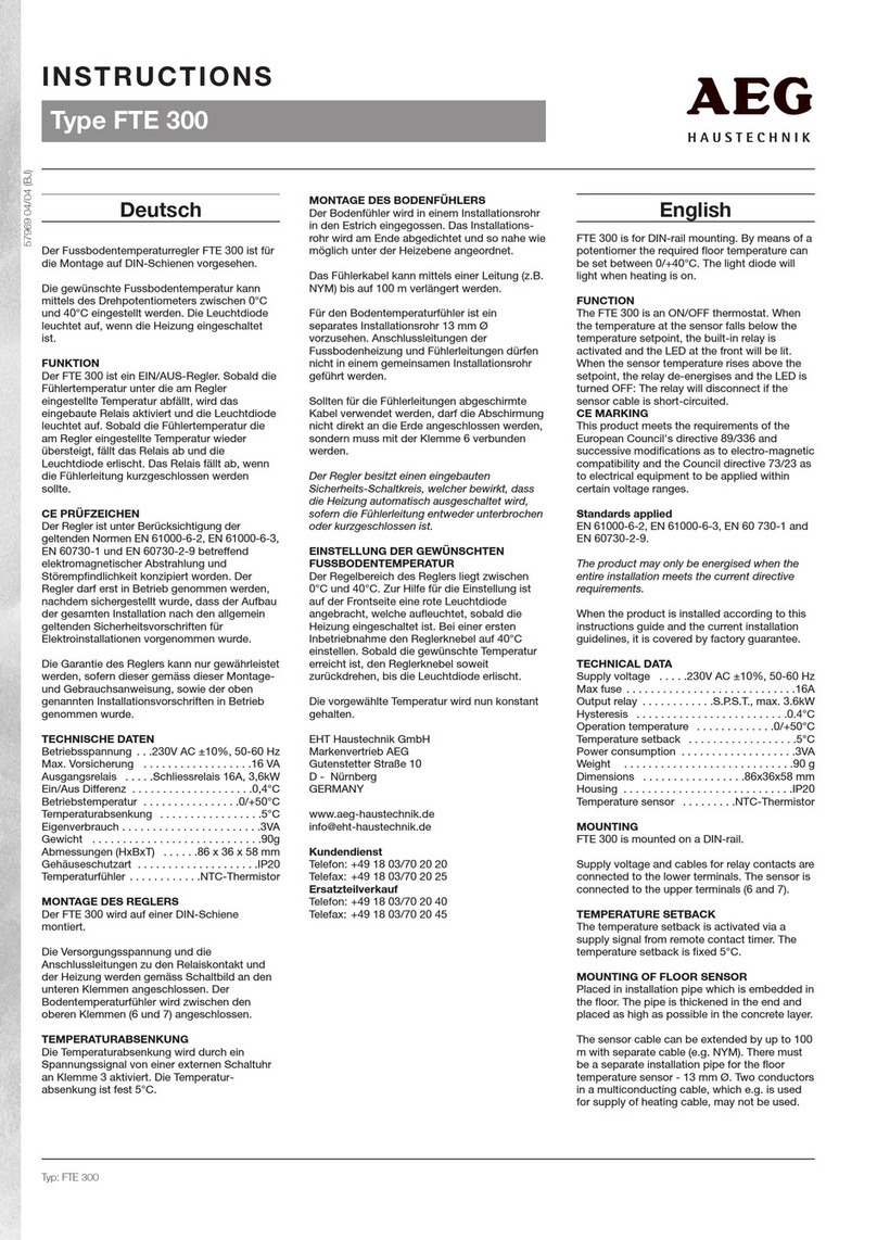 AEG FTE 300 instructions
