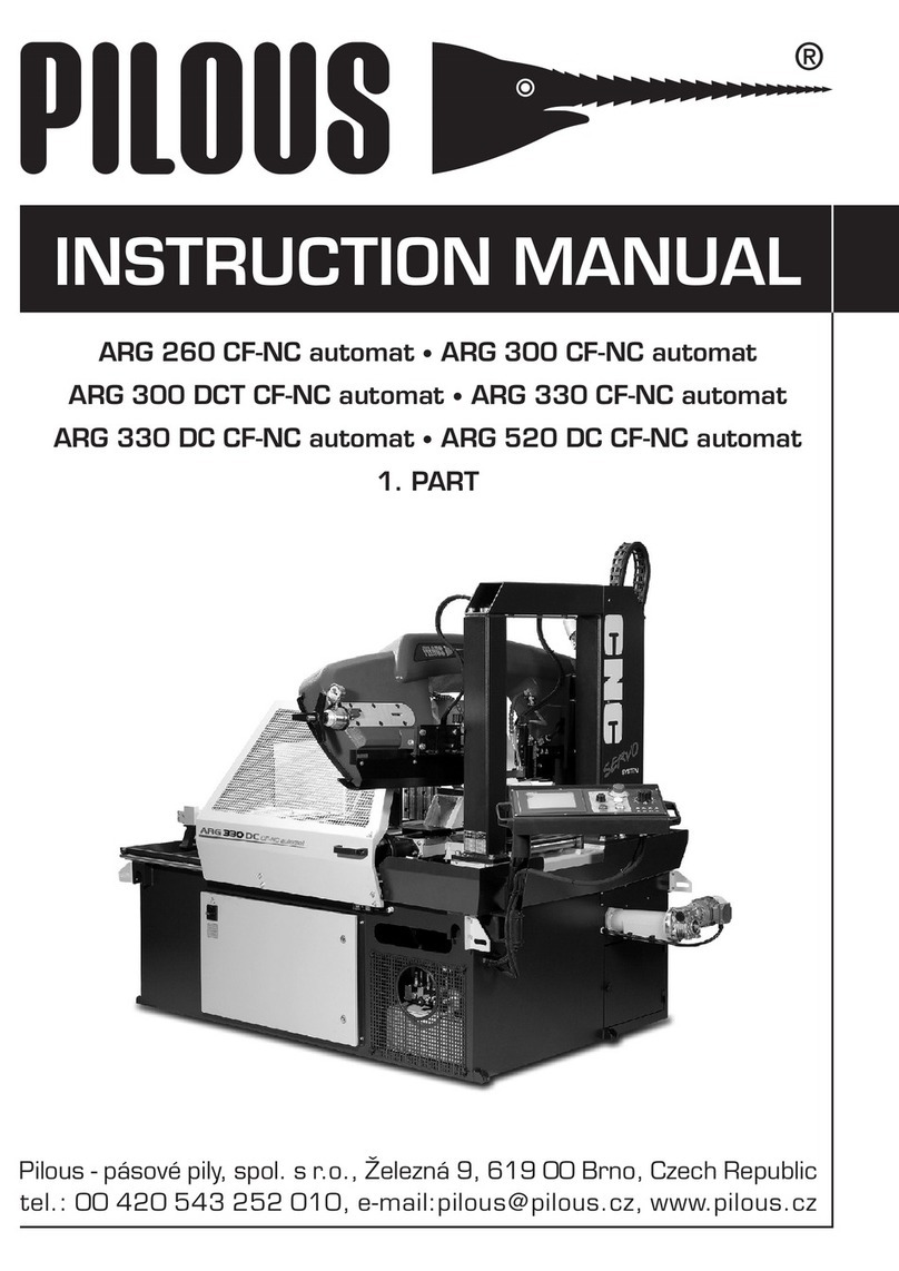Pilous ARG 260 CF-NC automat instruction manual