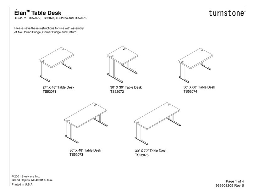 Steelcase Turnstone Elan TS52071 quick guide
