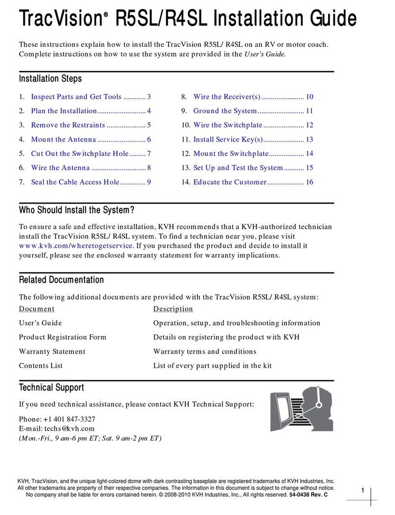 KVH Industries TracVision R5SL installation guide