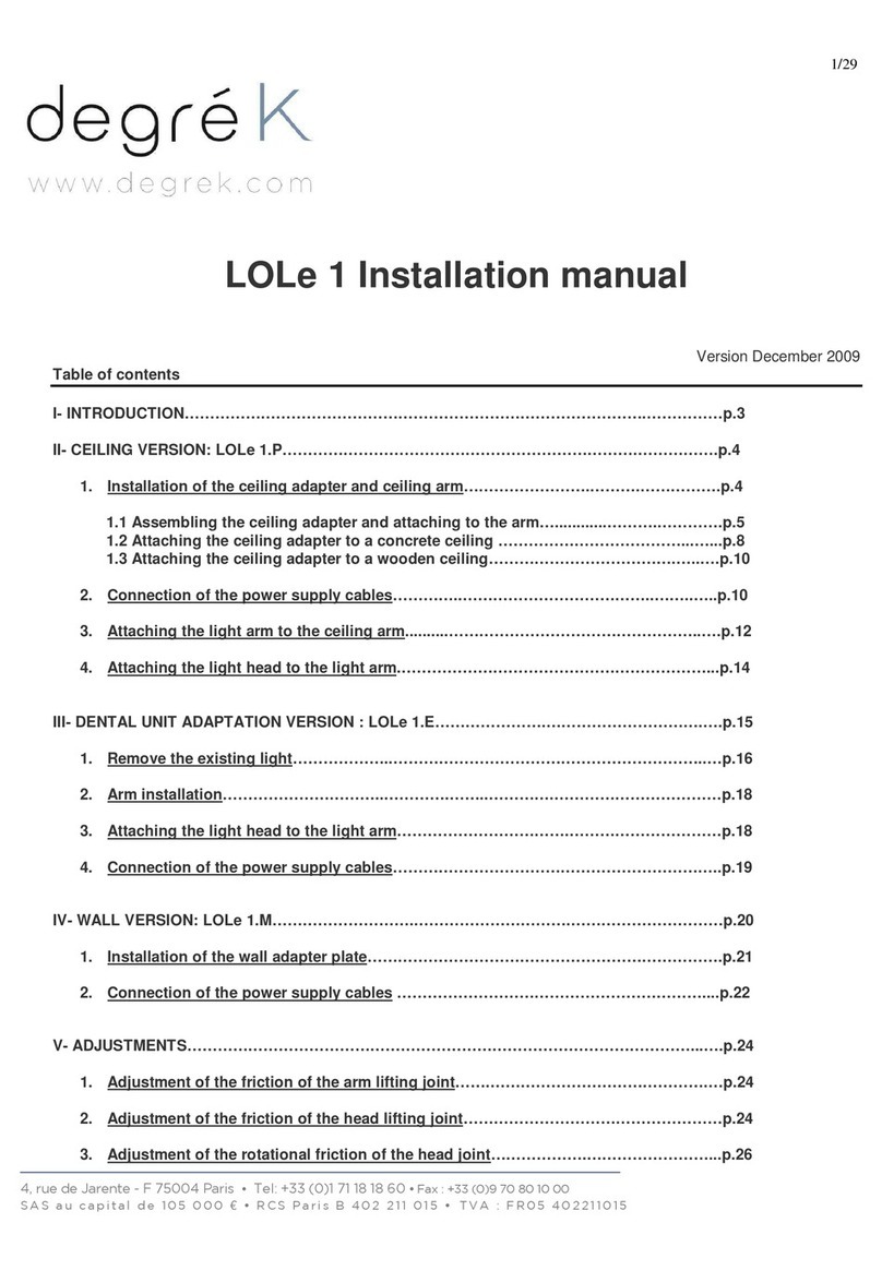 Degre K LOLe 1 installation manual