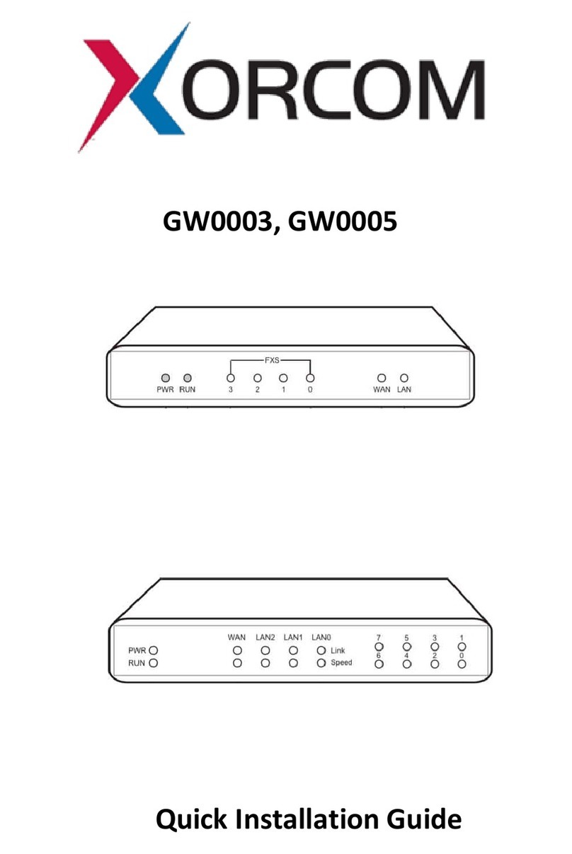 Xorcom GW0003 User manual