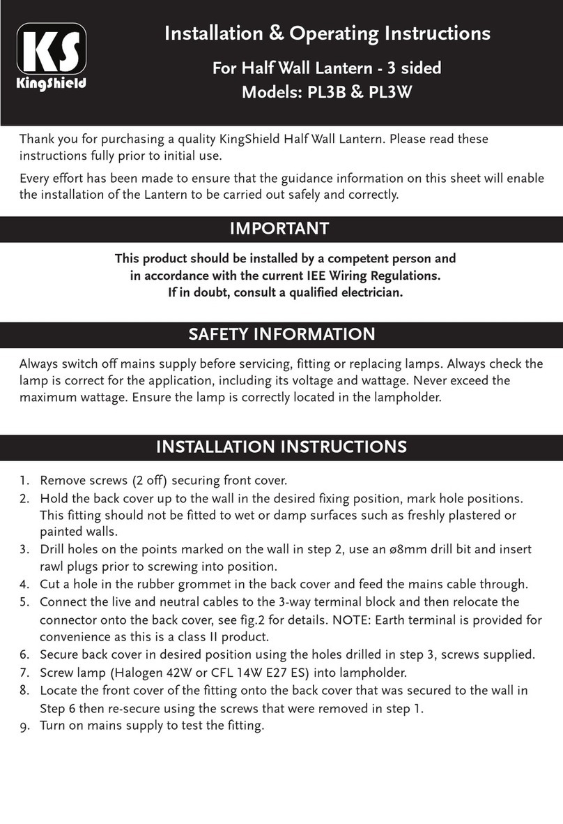KingShield PL3B Installation & operating instructions