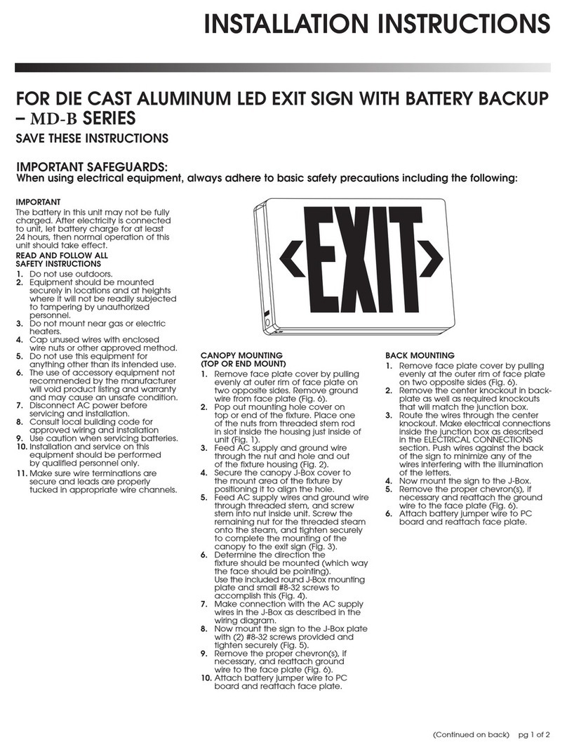 Mule Lighting MD-B Series installation instructions