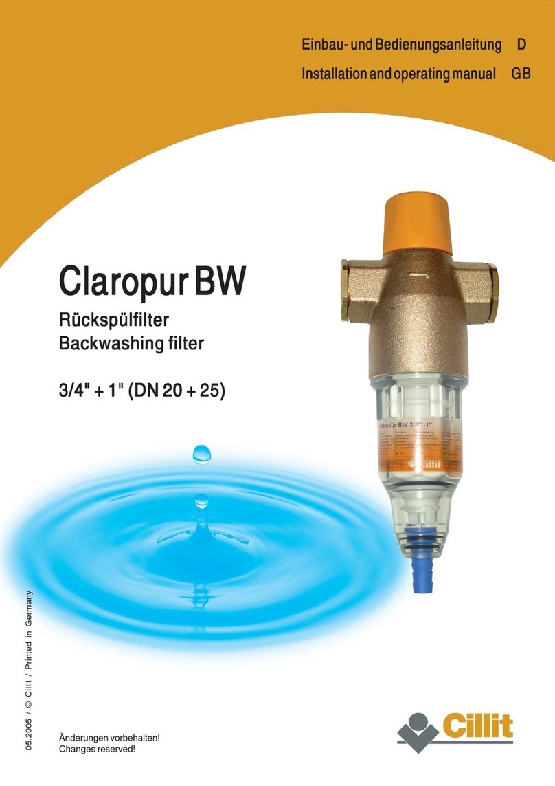 Cillit Claropur BW Installation and operating manual Cillit Claropur BW Installation and operating manual