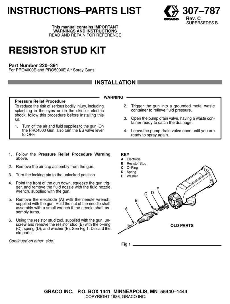 Graco 220–391 Instructions-parts list