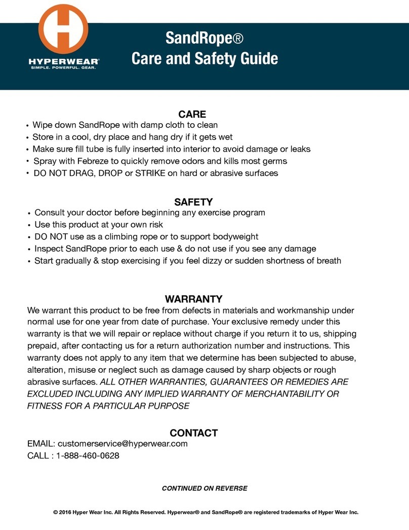 HYPERWEAR SandRope Care and Safety Guide