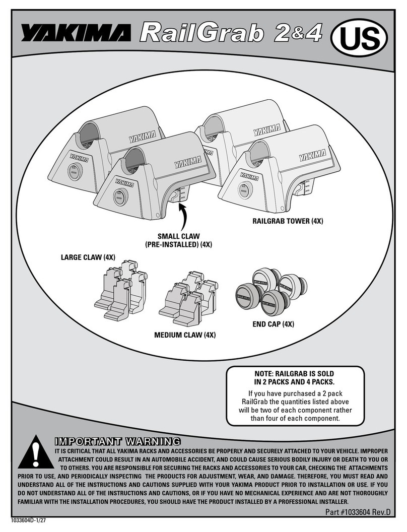 Yakima RailGrab 2 User manual Yakima RailGrab 2 User manual