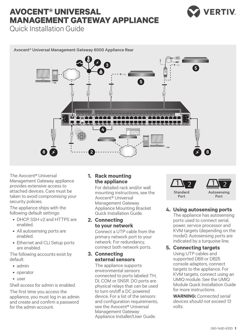 Vertiv AVOCENT UMG 6000 User manual