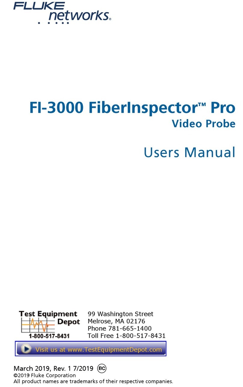 Fluke FI-3000 FiberInspector Pro User manual Fluke FI-3000 FiberInspector Pro User manual