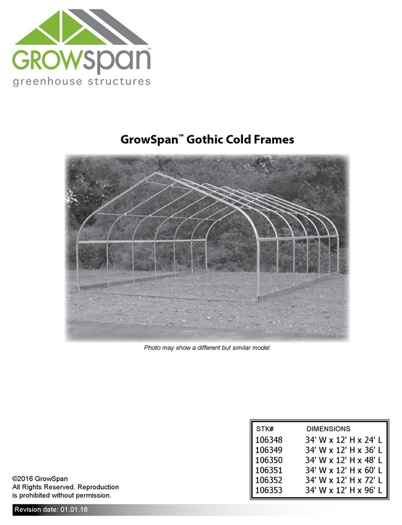GrowSpan Gothic Cold Frame Series User manual GrowSpan Gothic Cold Frame Series User manual