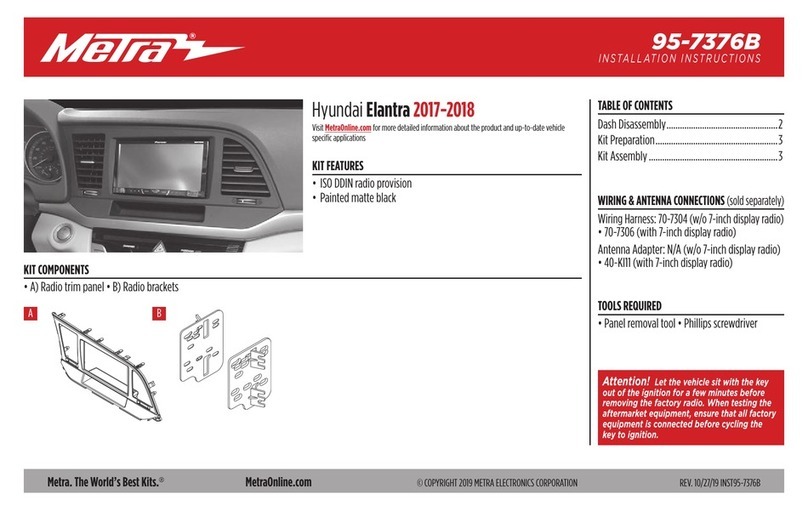 Metra Electronics 95-7376B User manual
