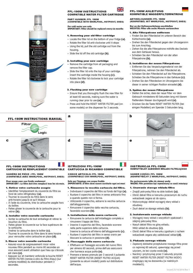 Filter Logic FFL-190W instructions