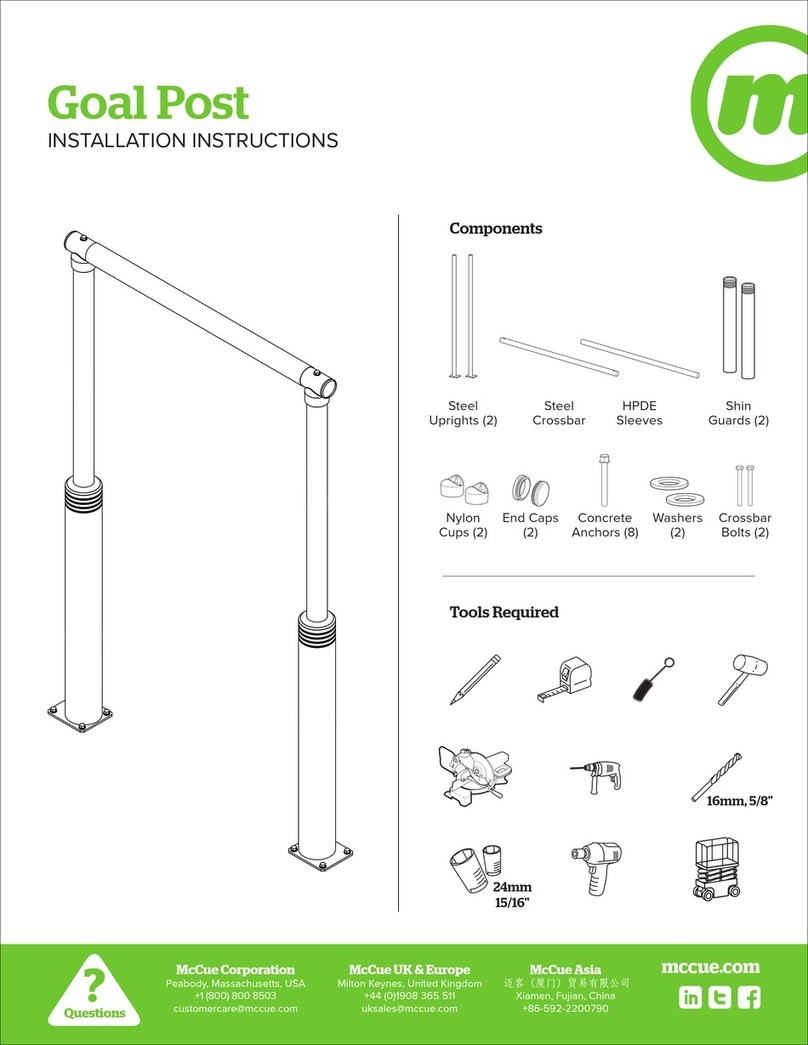 McCue Goal Post installation instructions