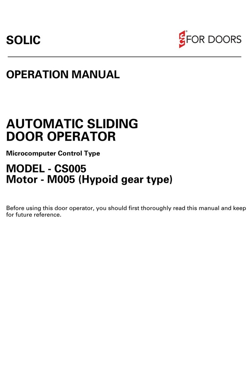 Cavity Sliders Solic CS005 Operation manual