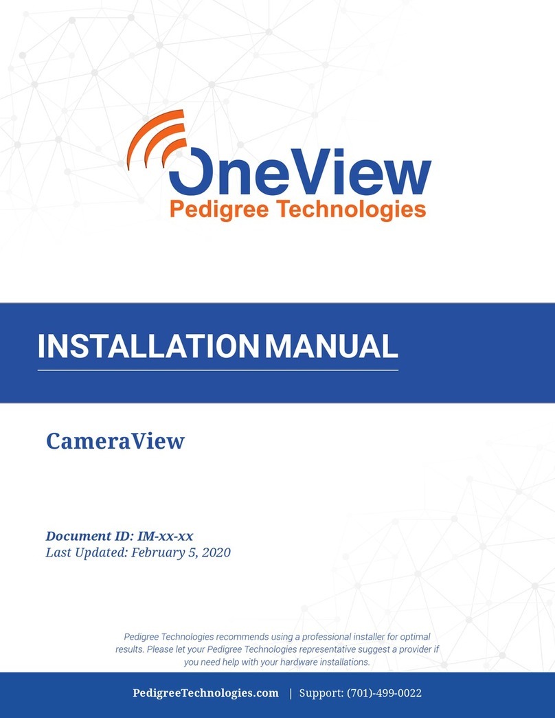 Pedigree Technologies OneView CameraView installation manual