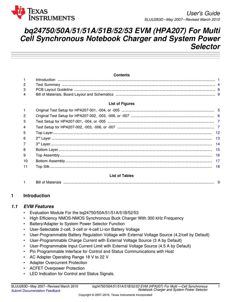 Texas Instruments bq24750A User manual