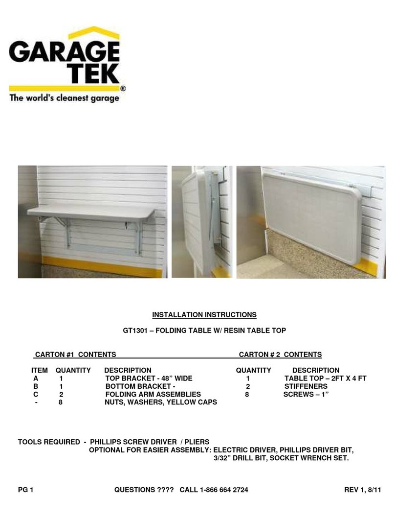 Garage Tek GT1301 installation instructions Garage Tek GT1301 installation instructions